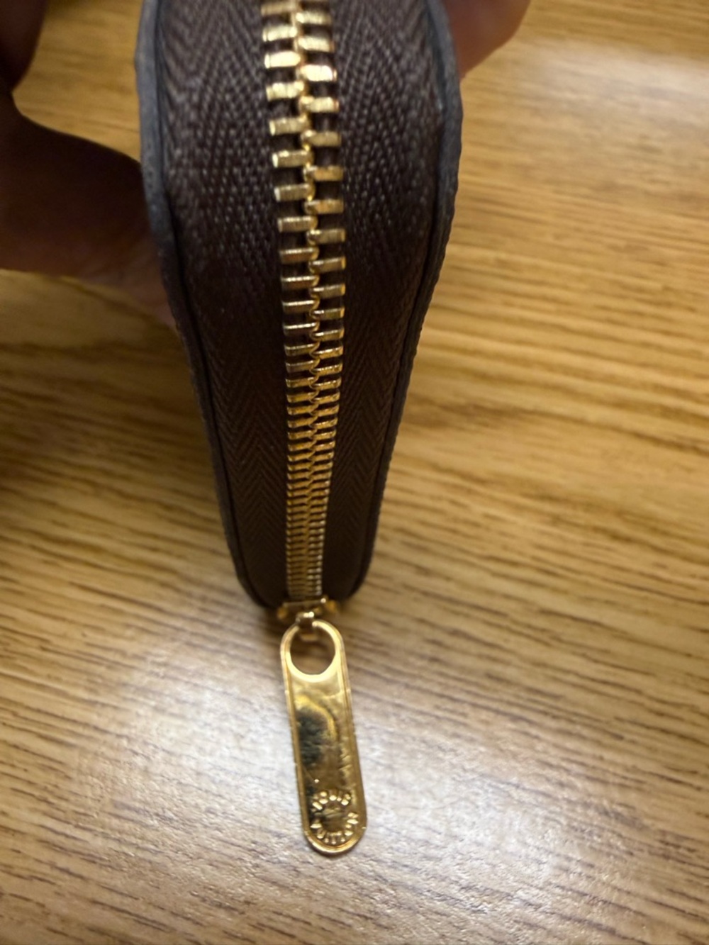 Louis Vuitton Black and Gold Monogram Zip Card Wallet - Picture 7 of 9